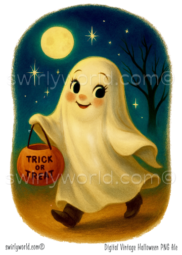 Vintage Halloween Images - Retro Halloween Art & Classic Monster Illustrations Set