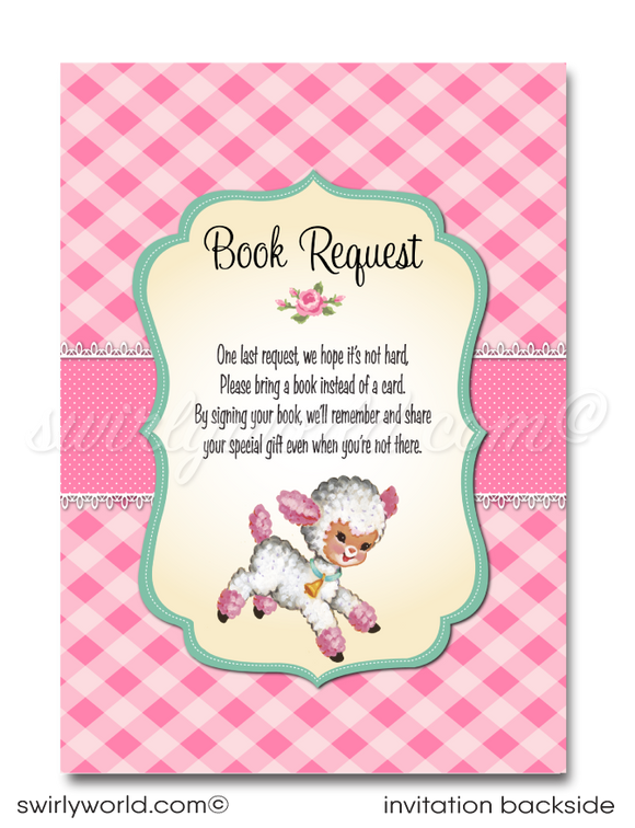 1950s Vintage Kitsch Retro Baby Girl 1st Birthday Invitation Digital Download Bundle