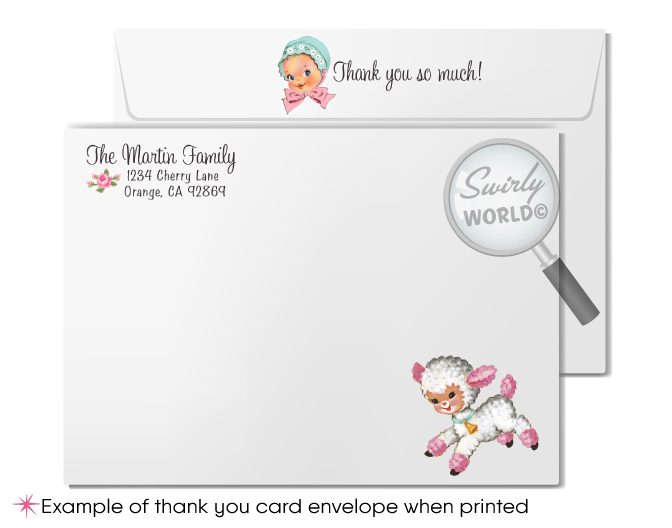 1950s Vintage Kitsch Retro Baby Girl 1st Birthday Invitation Digital Download Bundle