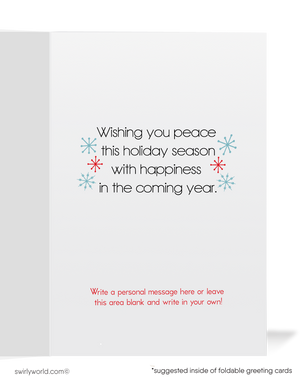 Vintage Mid-Century Modern Retro 1950s-1960s Santa Claus Christmas Holiday Cards