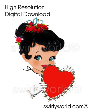 RARE 1950s-1960s Vintage Kitschy MCM Mid-Century Style Valentine's Day Image Collection