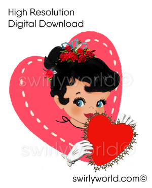 RARE 1950s-1960s Vintage Kitschy MCM Mid-Century Style Valentine's Day Image Collection