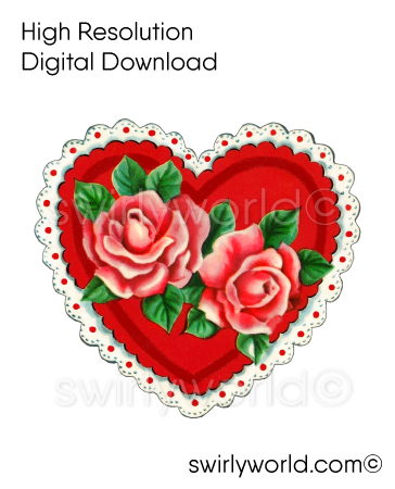 RARE 1950s-1960s Vintage Kitschy MCM Mid-Century Style Valentine's Day Image Collection