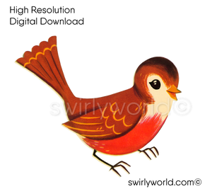 1950s-1960s mid-century vintage baby sparrow bird Valentine's Day images for digital download. Cute and kitschy retro very RARE Valentine illustrations that have been digitally restored.