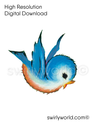 1950s-1960s mid-century vintage Baby Blue Bird Valentine's Day images for digital download. Cute and kitschy retro very RARE Valentine illustrations that have been digitally restored.