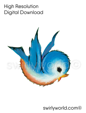 1950s-1960s mid-century vintage Baby Blue Bird Valentine's Day images for digital download. Cute and kitschy retro very RARE Valentine illustrations that have been digitally restored.