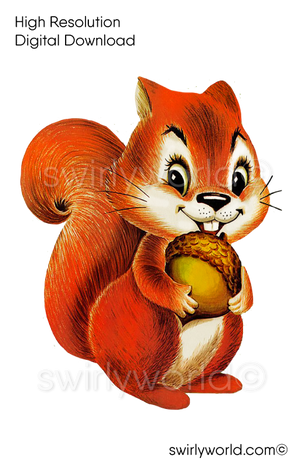 Rare 1950s 1960s mid-century vintage Chipmunk and Squirrel Valentine's Day images for digital download. Cute and kitschy retro very RARE Valentine illustrations that have been digitally restored.