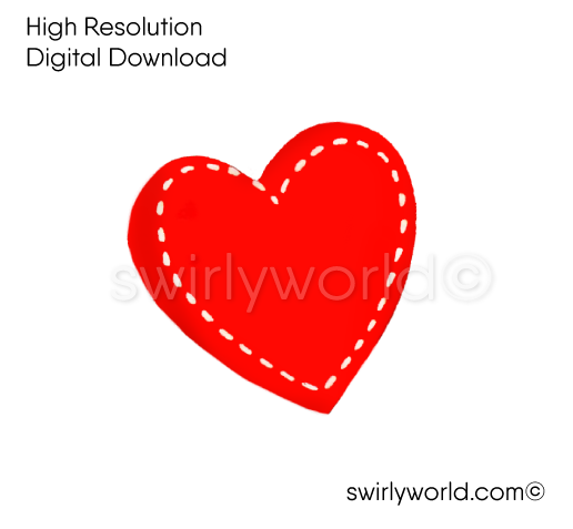 1950s-1960s mid-century vintage Red Heart Valentine's Day images for digital download. Cute and kitschy retro very RARE Valentine illustrations that have been digitally restored.