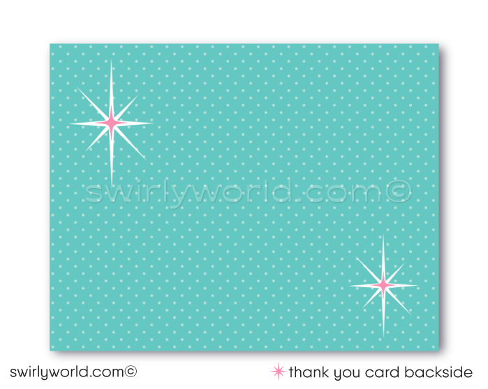 1950s Vintage Mid-Century Retro Rockabilly Lingerie Pinup Girl Bridal Shower Invitations