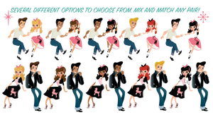 1950s Pink Ladies Grease Retro Sock Hop Jukebox Bowling Party Printed Invitations