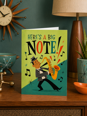 Funny Musician Saxophone Player Customer Happy Birthday Card