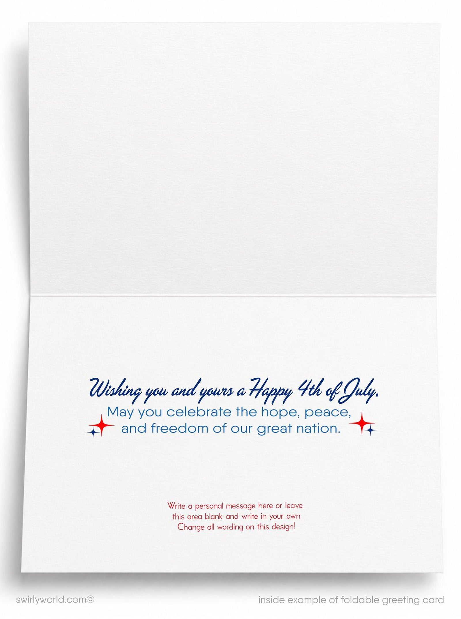 A collage of various patriotic symbols and fireworks, including a star, fireworks, and American flags, against a blue background.