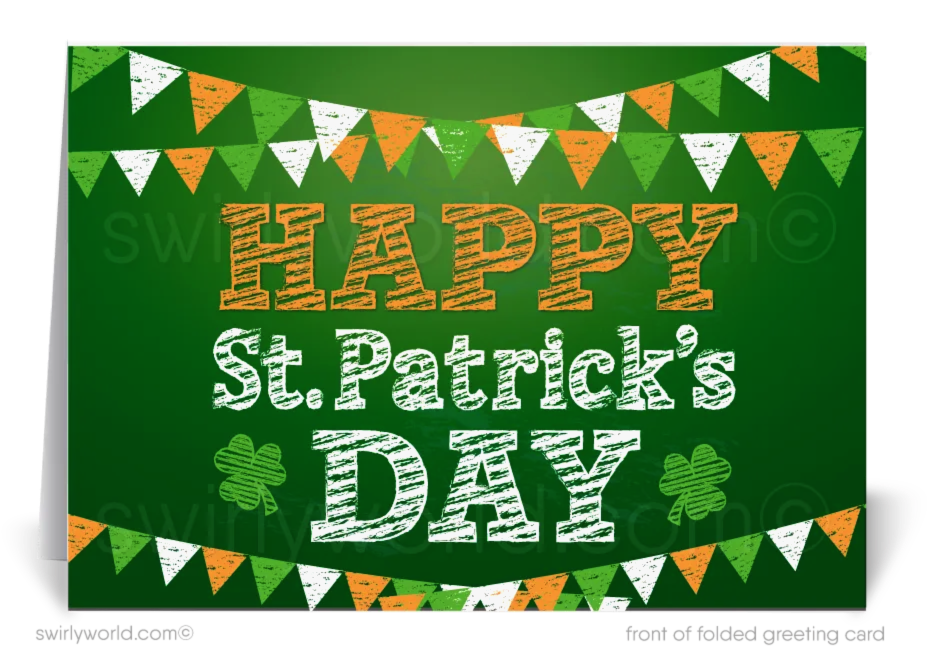 Celebrate St. Patrick’s Day with a custom business greeting card! Personalize with your name & message to share appreciation and spread the luck of the Irish.
