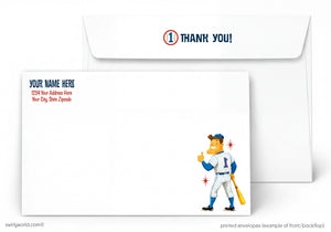 Envelopes with a cartoon character and 'THANK YOU!' text on a white background