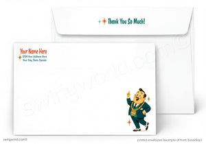 Personalized letterhead with cartoon character and 'Thank You So Much!' text on a white background