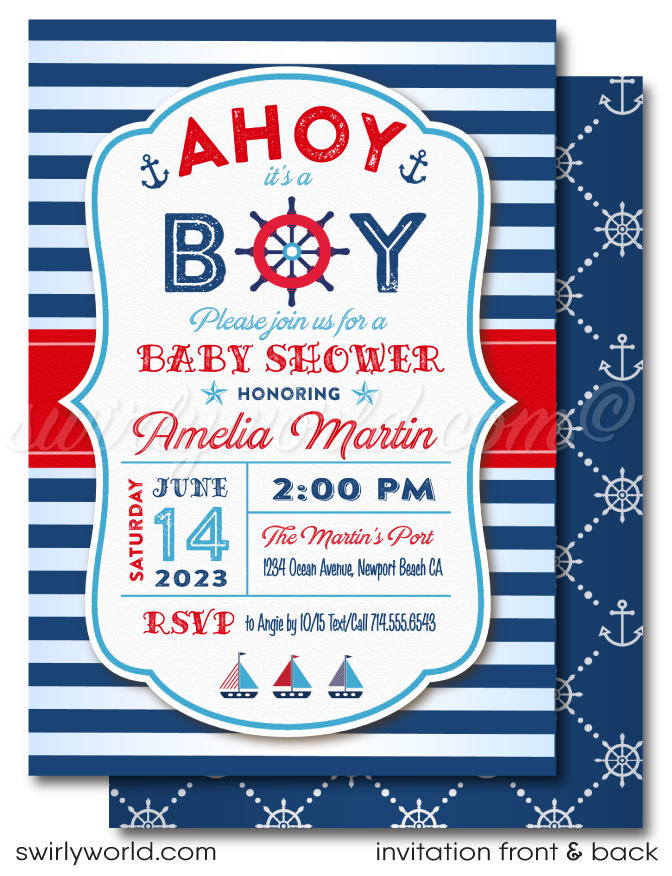 Baby boy best sale anchor theme