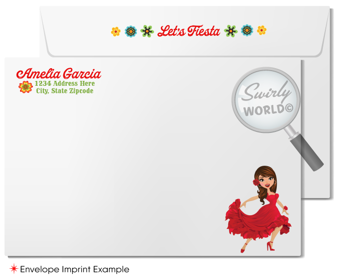 Celebrate with flair using our Mexican Fiesta "Papel Picado" Invitation & Thank You Card digital download. Featuring a lively Señorita dancer and Mariachi, this vibrant design captures Mexican tradition and festivity. Customize easily on Corjl to set the perfect tone for your fiesta with colorful papel picado flags and joyful imagery.
