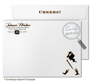 Johnnie Walker Black Label Whiskey Bottle 40th Birthday Party Invitation Digital Download