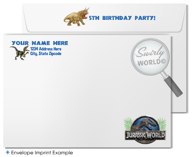 Jurassic Park Dinosaur Birthday Party Invitations for Boys Digital Downloads