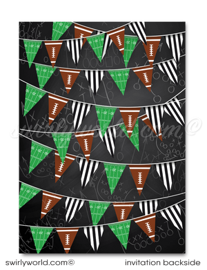 Kick Off MVP Football Team Sports Birthday Party Invitation Digital Design Download