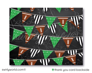 Kick Off MVP Football Team Sports Birthday Party Invitation thank you card Digital Design Download