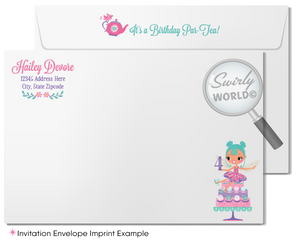 Fairies and Pixies Magical Tea Party Birthday Party Invitation and Thank You Digital Download