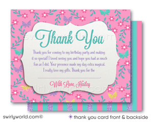 Fairies and Pixies Magical Tea Party Birthday Party Invitation and Thank You Digital Download