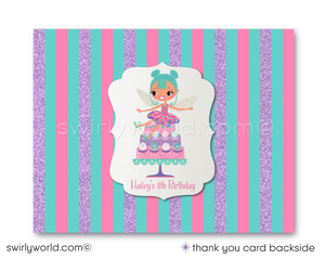 Fairies and Pixies Magical Tea Party Birthday Party Invitation and Thank You Digital Download