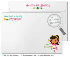 Set the stage for a vibrant celebration with our Papel Picado Paper Flags Fiesta 1st Birthday Invitation! 🎉🌸 Featuring a customizable "Little Muchacha" and adorable Alpaca Llama amidst colorful Mexican flowers. Includes thank you cards and envelopes. Expertly printed and shipped to your door. 