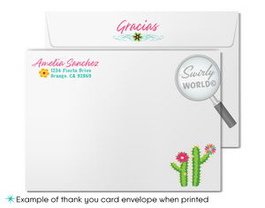 Papel Picado Fiesta 1st Birthday Invitation Set - Customizable "Little Muchacha" Design