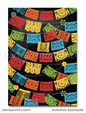Celebrate with vibrant colors and traditions using our Papel Picado Paper Flags Fiesta Boy Birthday Invitation Digital Download! 🎉🪅 Featuring Dia de Los Muertos-inspired designs, a donkey piñata, and Mexican-style typography. Customize easily for an unforgettable fiesta. Includes thank you cards and envelopes!