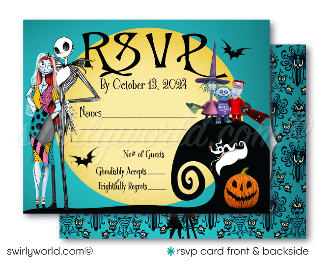 Teal Jack & Sally Skellington NBC Nightmare Before Christmas Wedding I - swirly-world-design teal-jack-sally-skellington-nbc-nightmare-before-christmas-wedding-i-swirly-world-design