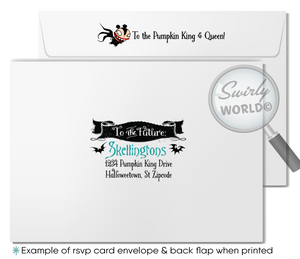 Teal Jack & Sally Skellington NBC Nightmare Before Christmas Wedding Invite Digital Bundle