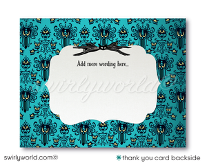 Nightmare Before Christmas Jack and Sally NBC Gothic Halloween Printed Wedding Invitations and thank you cards.