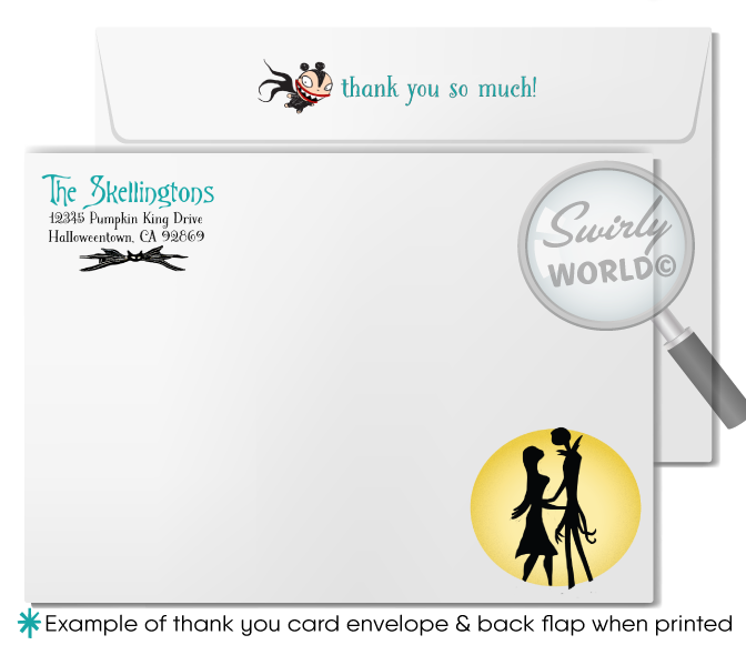 Goth Jack & Sally Skellington NBC Nightmare Before Christmas Digital Download Wedding Invite and RSVP card Bundle