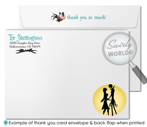 Goth Jack & Sally Skellington NBC Nightmare Before Christmas Digital Download Wedding Invite and RSVP card Bundle