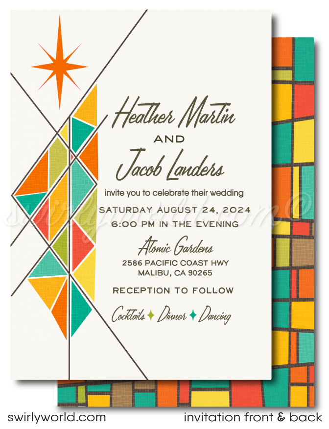 Mid-Century Modern Wedding Digital