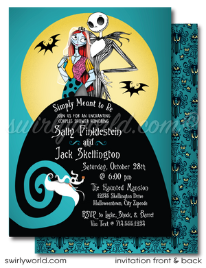Nightmare Before Christmas Jack and Sally Couples' Bridal Shower Invitation and Thank You Card Digital Download