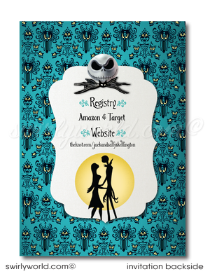 Nightmare Before Christmas Jack and Sally Couples' Bridal Shower Invitation and Thank You Card Digital Download