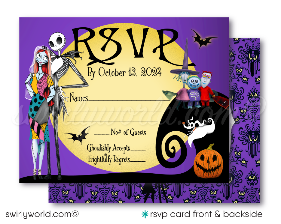 jack-and-sally-skellington-nightmare-before-christmas-nbc-printed-wedd-swirly-world-design for Free Printable Nightmare Before Christmas Invitations Jack and Sally Skellington Nightmare Before Christmas NBC Printed Wedd - swirly-world-design for Free Printable Nightmare Before Christmas Invitations