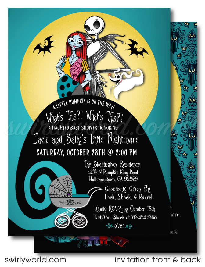 Nightmare Before Christmas Halloween Baby Shower Digital Download Bundle Set