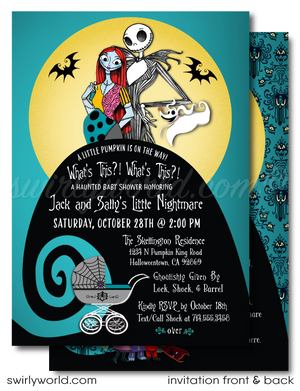 Nightmare Before Christmas Halloween Baby Shower Digital Download Bundle Set