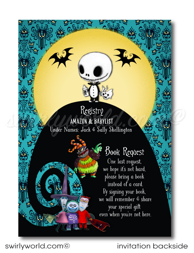 Goth Nightmare Before Christmas Jack & Sally Skellington NBC Baby Show - swirly-world-design goth-nightmare-before-christmas-jack-sally-skellington-nbc-baby-show-swirly-world-design