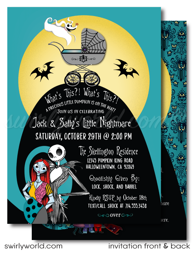 Nightmare Before Christmas Baby Shower Games. Instant Download 