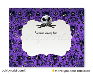 Nightmare Before Christmas "Little Pumpkin" Couples Baby Shower Goth Digital Thank You Cards
