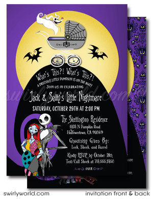 Digital Nightmare Before Christmas Halloween Baby Shower Bundle Set