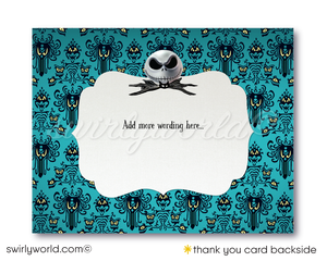 Nightmare Before Christmas "Little Pumpkin" Couples Baby Shower Jack Skellington Goth Thank You Cards