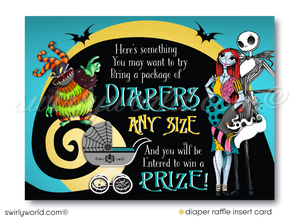 Digital Nightmare Before Christmas Jack and Pregnant Sally NBC Diaper Raffle Game Insert Card