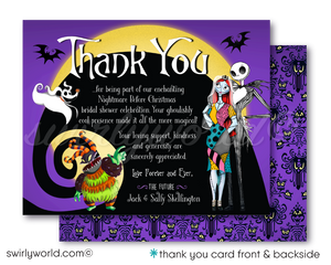 Nightmare Before Christmas Jack and Sally Couples' Bridal Shower Invitation Digital Download