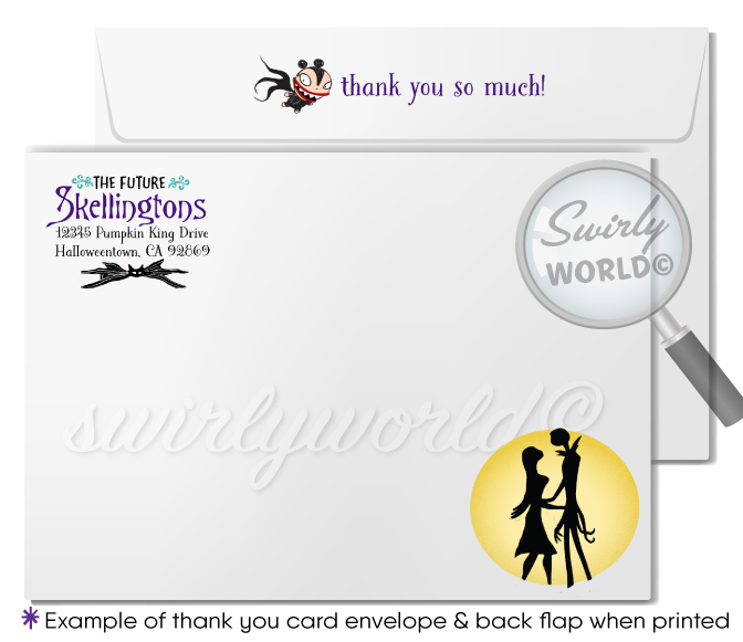 Nightmare Before Christmas Jack and Sally Couples' Bridal Shower Invitation Digital Download